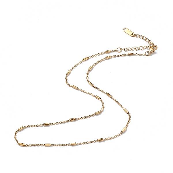 Ion Plating(IP) 304 Stainless Steel Column Link Chain Necklace for Men Women