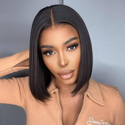 Crown Series Double Drawn Straight Bob Wig 250% Density
