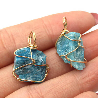 Raw Rough Natural Apatite Pendants