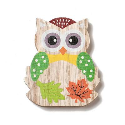 Autumn Single Face Printed Wood Cabochons