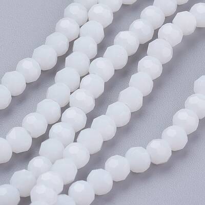 Faceted(32 Facets) Glass Beads Strands