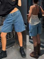 Women's Low Rise Jeans Bermuda Waist Shorts Lightweight Casual Loose Fashion Comfortable Summer Outfit