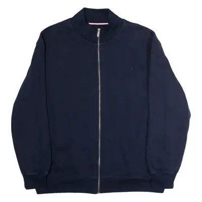 KANGOL Mens Track Jacket Blue Jersey 2XL