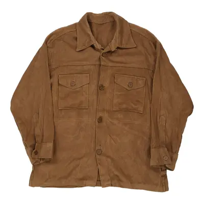 Unbranded Overshirt - Large Brown Cotton