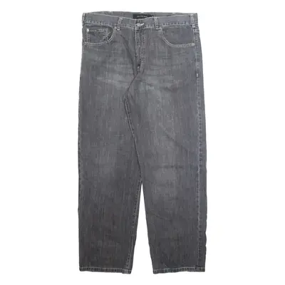 CALVIN KLEIN JEANS Mens Jeans Grey Regular Straight Stone Wash W36 L32