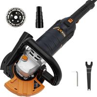 MAXXT 5 Inch Concrete Surfacing Grinder, 1500W 14A Motor, 7 Adjustable Speed Angle Grinder Kit with Diamond Disc, Removable G...