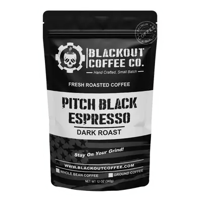 Pitch Black Espresso - Extra Dark Roast Coffee, Ground