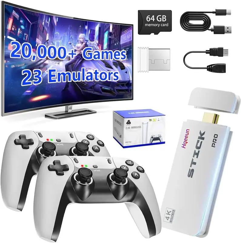 2025 New Upgraded RetroGame Console with 20,000+ Games,4K HDMl Output, Wireless Controller,  Game Emulator, Arcade Communicat...