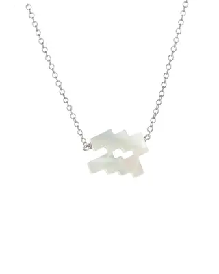 Zodiac Necklace | Metal Color: Silver | Sign: Aquarius