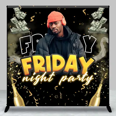 Aperturee Custom Name Photo Dollar Friday Night Party Backdrop | Diy Birthday Backdrop | Custom Cake Smash Backdrop | Custom ...