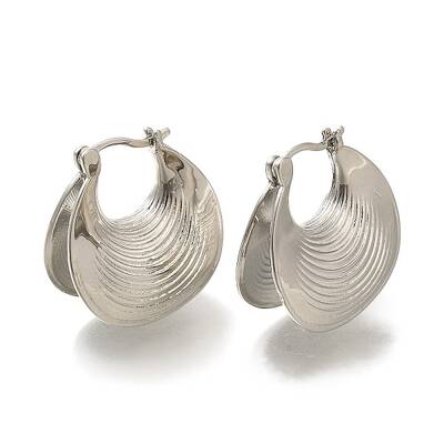 Rack Plating Chunky Brass Hoop Earrings