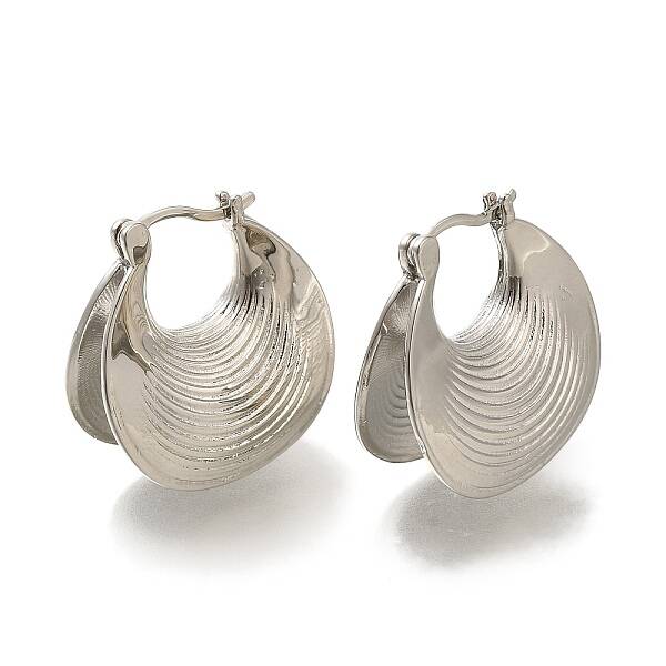 Rack Plating Chunky Brass Hoop Earrings