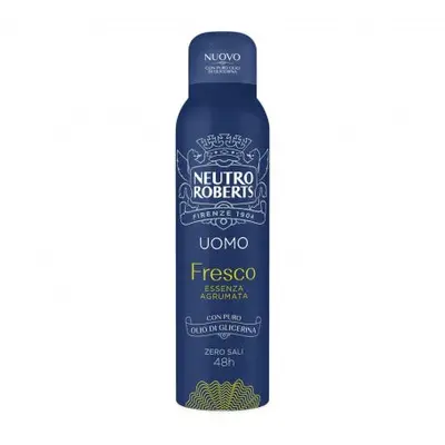 Neutro Roberts Men's Deodorant Fresh Citrus Essence Spray 150 Ml