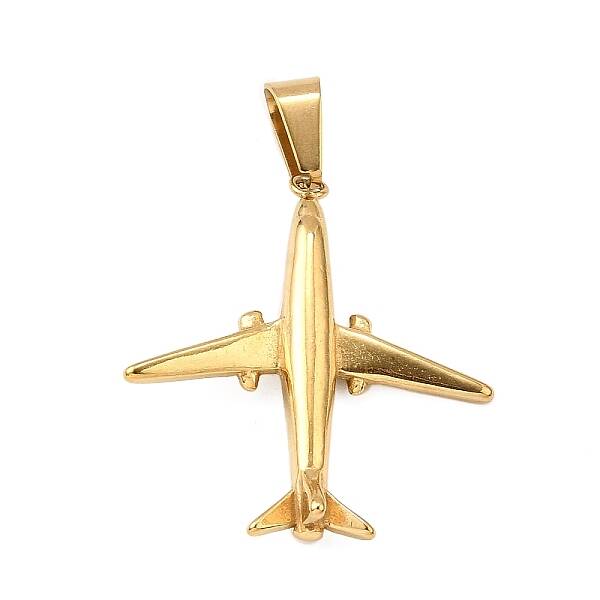 Airplane 304 Stainless Steel Pendants