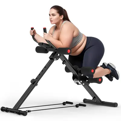 Relife Sports Ab Workout Equipment Adjustable Ab Machine Body Workout with Resistance Bands, Strength Training Exercise Equip...