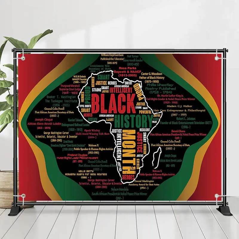Colored Letters Africa Black History Month Backdrop - Aperturee
