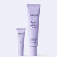 Flamingo Facial Hair Removal Cream Sensitive for Smooth Skin - Dermatologist Tested - Face Care - Beginner Waxer Aloe Body Ca...