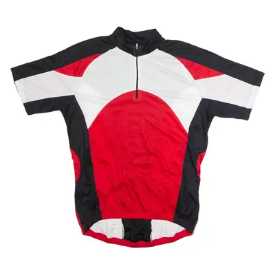 CRANE SPORTS Cycling Mens Jersey Red 1/4 Zip M