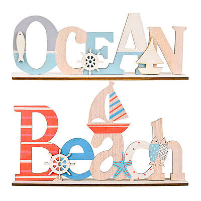 2Pcs 2 Style Wooden Display Decorations
