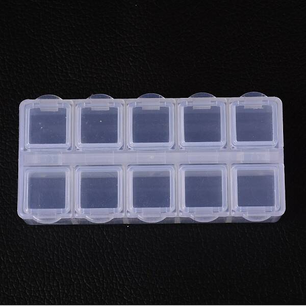 Cuboid Plastic Bead Containers