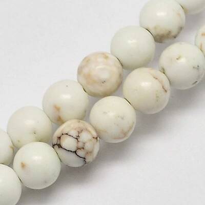 Round Natural Magnesite Beads Strands