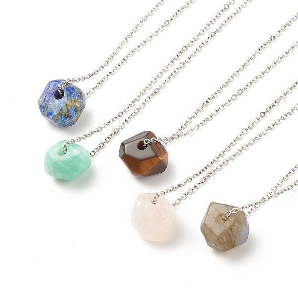 Natural Gemstone Pendant Necklace