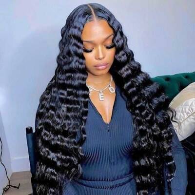 Loose Deep Wave Wear Go Wig HD Lace Front 180% Density Glueless Wig /