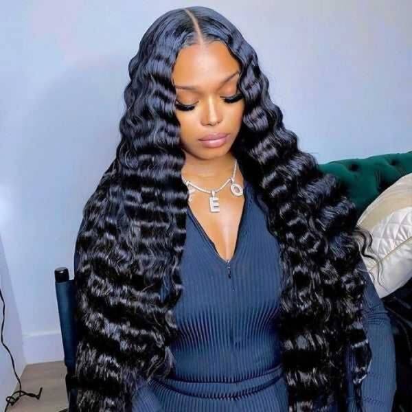 Loose Deep Wave Wear Go Wig HD Lace Front 180% Density Glueless Wig /