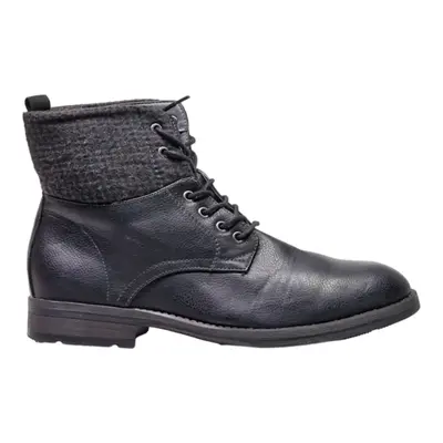 VENICE Lace-Up Boots Black Leather Mens UK 9