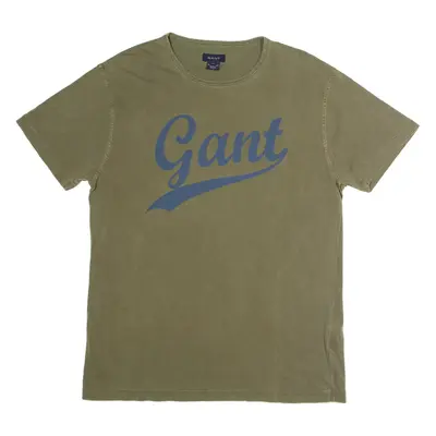 GANT Mens T-Shirt Green Crew Neck M