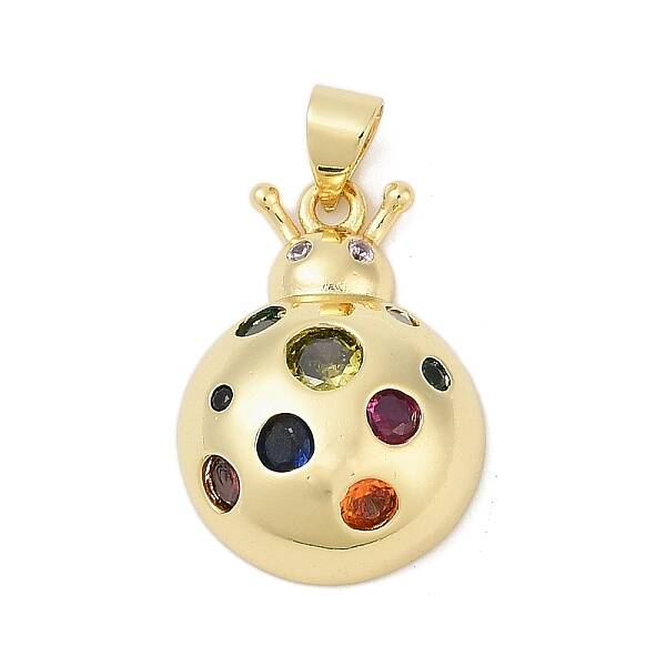 Brass Micro Pave Cubic Zirconia Pendants