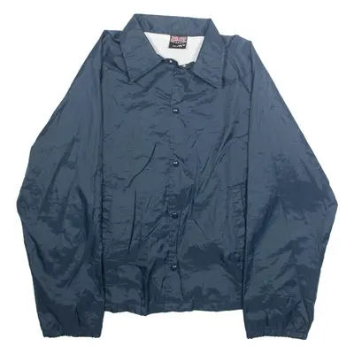 ATHLETIC WORKS Mens Track Jacket Blue Nylon M