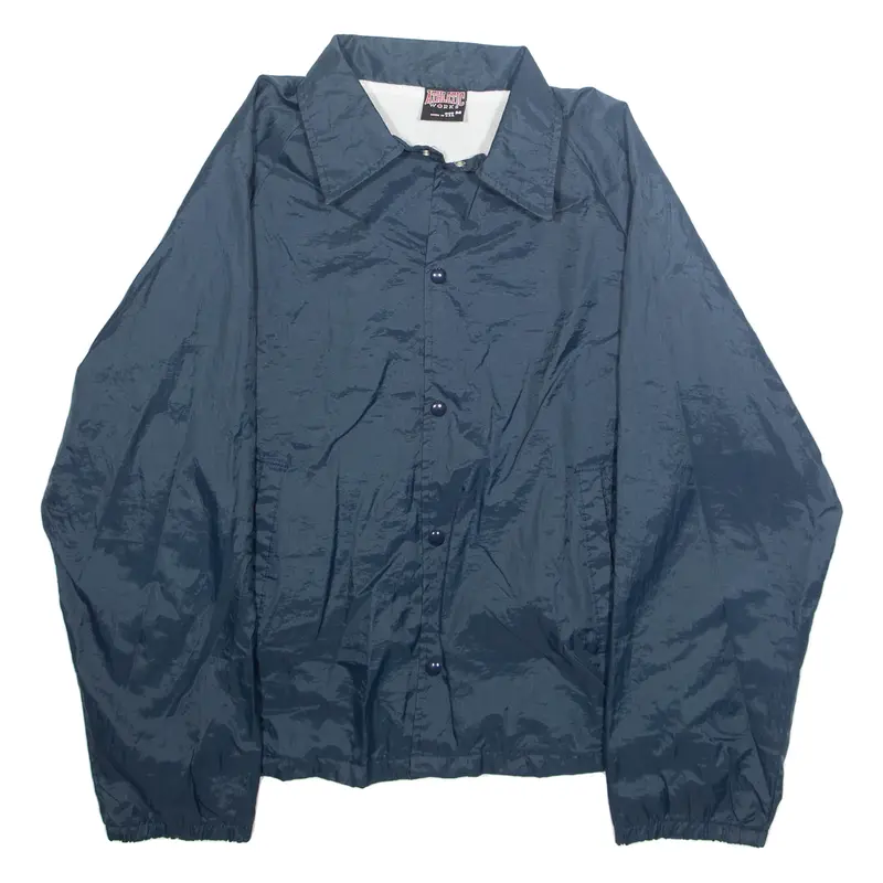 ATHLETIC WORKS Mens Track Jacket Blue Nylon M