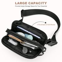 BesTour Fanny Packs for Women Men,Belt Bag with 4 Zipper Pockets,Waterproof Crossbody Bag,Fashion Waist Packs with Adjustable...