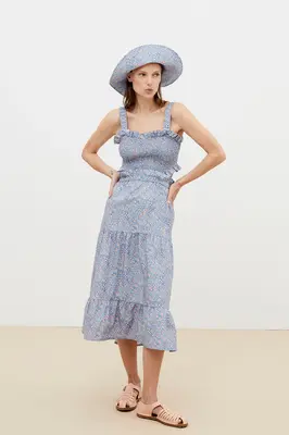 Women summer dress with open back | Size: XS