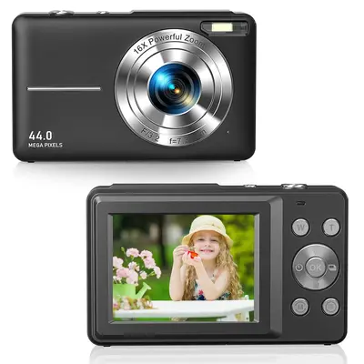 Mini Digital Cameras with 2.4 Inch Screen, Portable FHD 1080P Screen Portable Cameras, Mini Vintage Compact Camera for V...