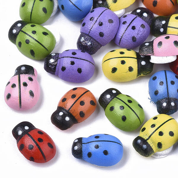 Spray Painted Maple Wood Cabochons