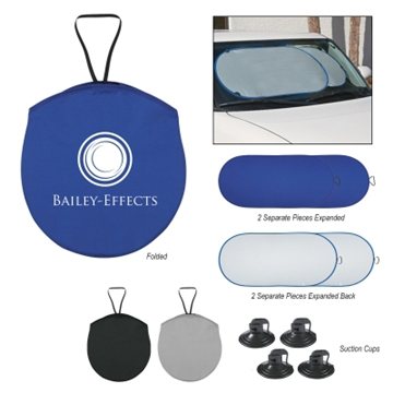 25 Customized Collapsible Automobile Sun Shades - Silver Coated & ...