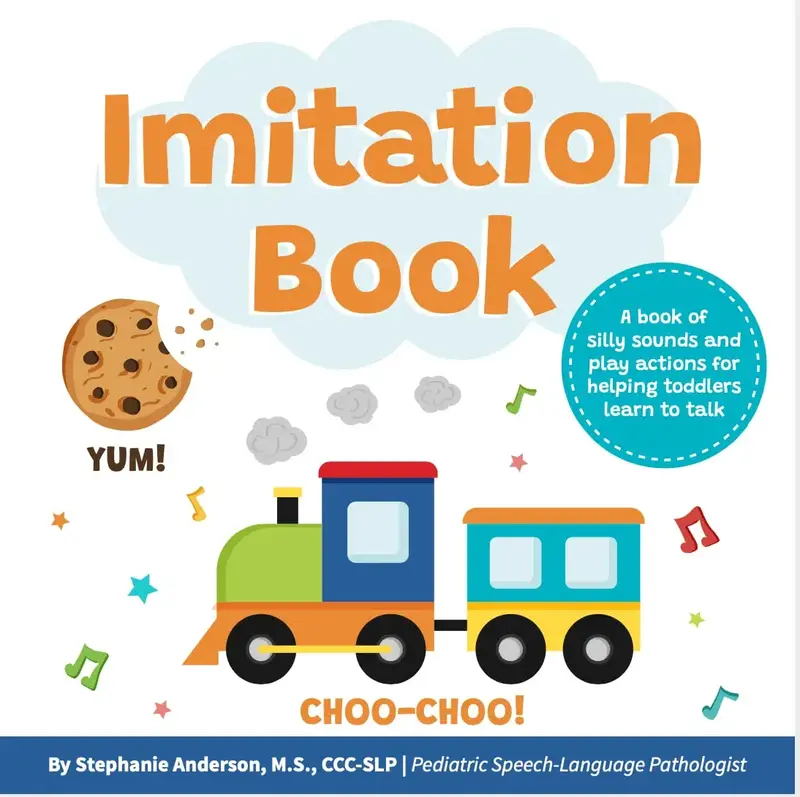 Imitation Book: Interactive & Fun Learn to Talk Board Book For Toddlers Ages 0-4, Written by a Speech Therapist