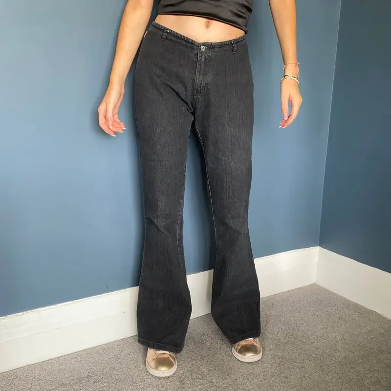 She Met Jeans - 26W UK 4 Black Cotton