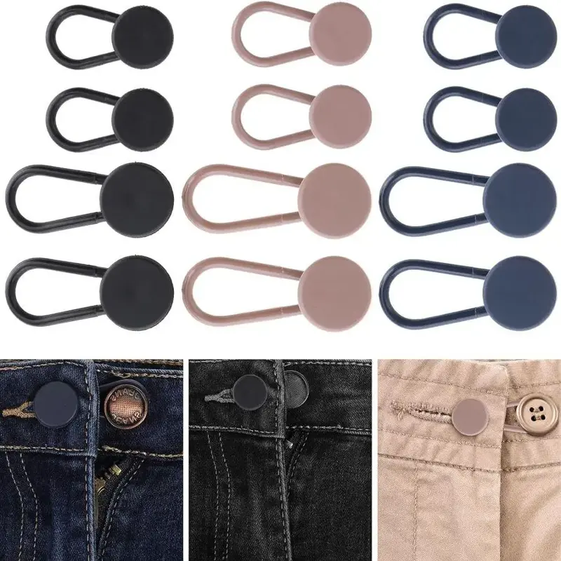 Jeans Button Extension, 12pcs/set Colorful Waist Button Extension, Fashionable Waist Button Extension for Jeans Shirt, DIY Cl...