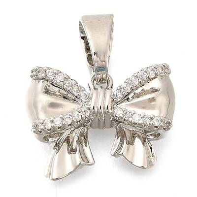Brass Micro Pave Cubic Zirconia Charms