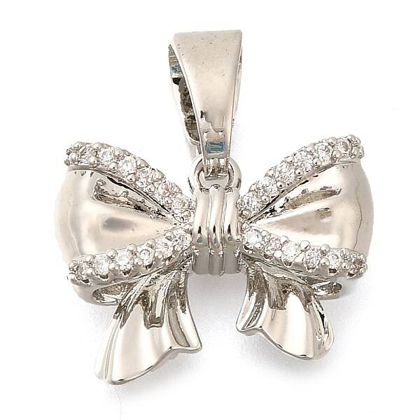 Brass Micro Pave Cubic Zirconia Charms