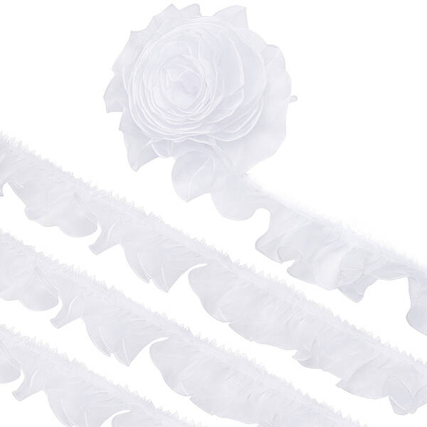 10M Polyester Pleated Lace Trims