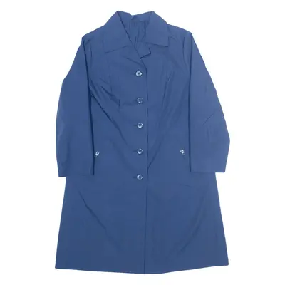 CREATION SUISSE Trench Coat Blue 90s Womens M