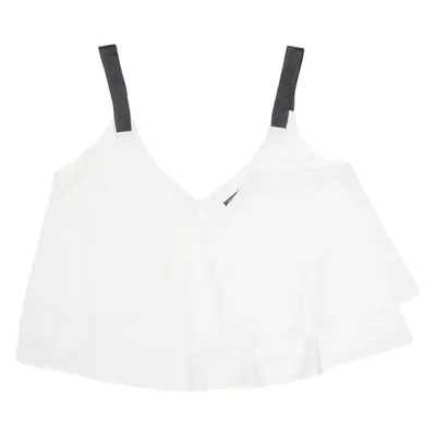 ZARA Womens Cropped Vest White V-Neck Sleeveless XS