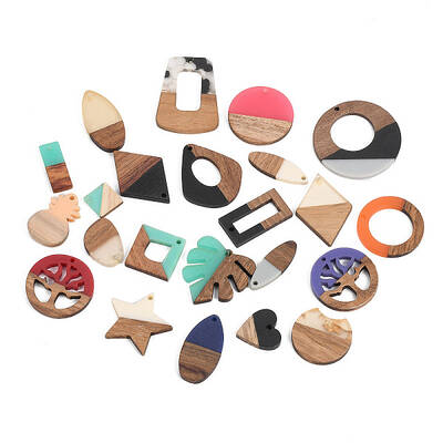 Resin & Walnut Wood Pendants