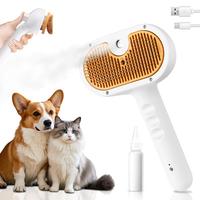 Pet Hair Remover Steam Brush,3-In-1 multifunctional Brush,Dog Cat Comb,For Beauty And Deshedding Brush,With One-Click Release...