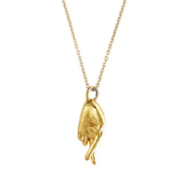 Good Luck Charm Necklace Gold | Size: .75 in. Charm + 18 in. Chain