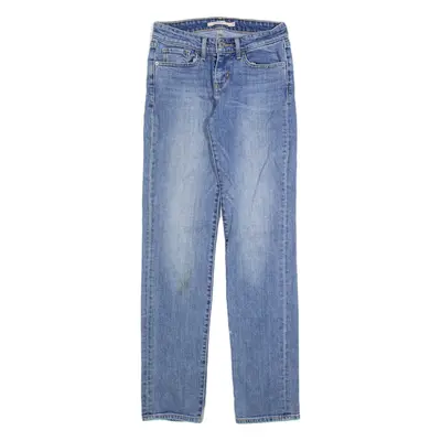 LEVI'S Womens Jeans Blue Slim Straight Stone Wash W25 L32
